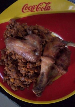 A picture of Porriage Beans and chicken.