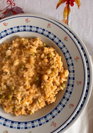 Foto di Risotto con ceci e piselli