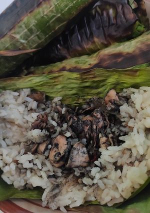 Foto resep Nasi bakar cumi asin