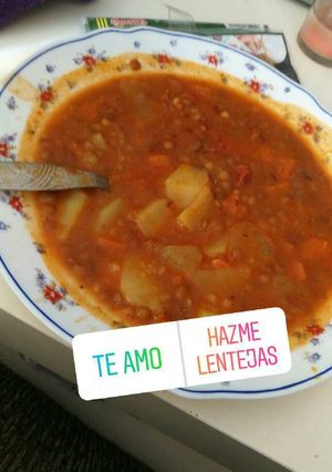 Una foto de Lentejas simples