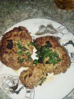 Una foto de Carne de hamburguesa de espinacas