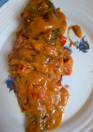A picture of Grilled coconut fish.