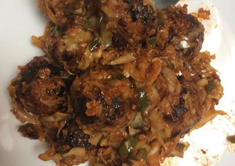 Simple Way to Make Super Quick Homemade Diet manchurian (A healthy snack)