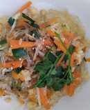 Miến xào tôm băm rau củ