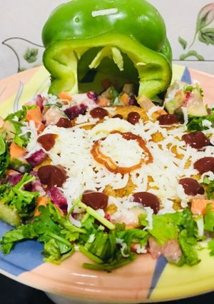 A picture of Vegetables sandwich.