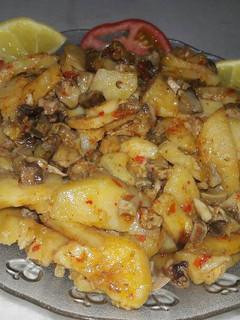 صورة لوصفة قوانص وبطاطا بالفرن🍟🍖🍱