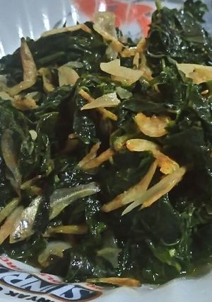 Foto resep Oseng daun singkong udang papai