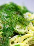 Zucchini Noodles with Pesto of garlic scapes and Marcona almonds