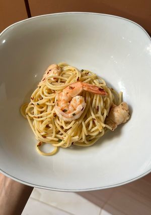 Foto resep Spaghetti Aglio E Olio With Shrimp