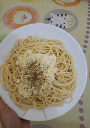 Foto resep Spaghetti Carbonara [RESEP SIMPLE TANPA TEPUNG]