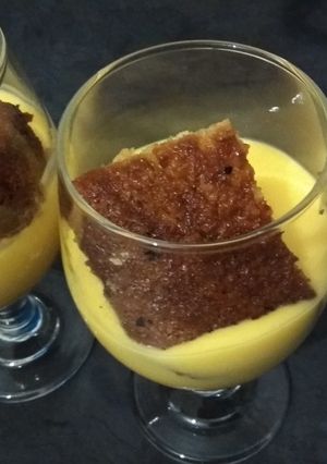 A picture of Microwave Malva pudding.