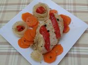 Una foto de cebollas en escabeche