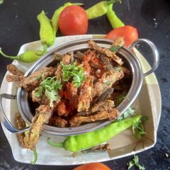A picture of Restaurant style Bhindi Kurkuri.
