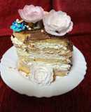 TORTA 🍰 Pudingos-Tejszínes🍰 babapiskotás piskóta=egészségesebben rizsliszt-kukorica-zabp 5rèteges