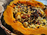 Calabaza rellena de verduras 🎃🍂