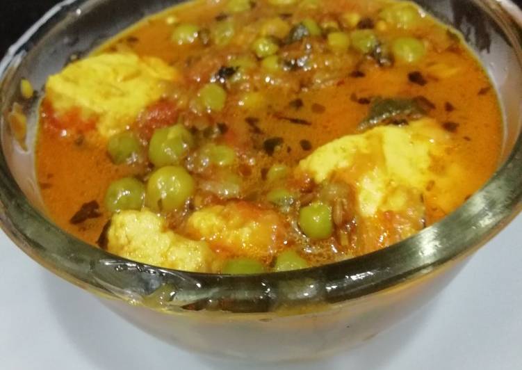 Easiest Way to Prepare Quick Matar Paneer Masala