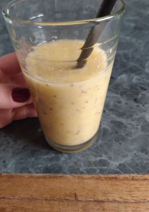 Una foto de Batido de avena y naranja