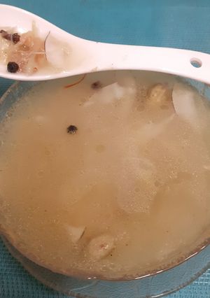 A picture of Revitalizing Raw Mango soup With A Cooling Effect (sugar - free) --- A Long Forgotten Recipe.