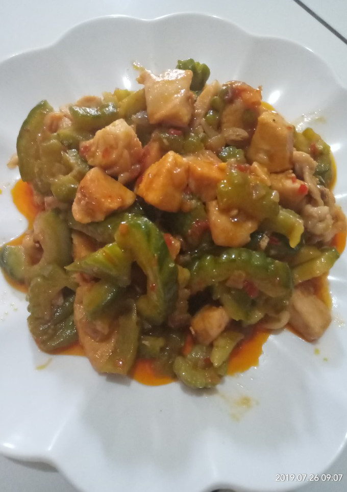 Foto resep Ayam pare tumis sambel terasi