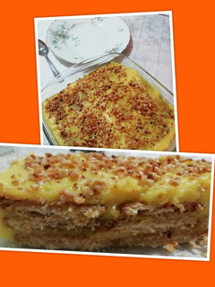 Una foto de Postre de galletitas y crema pastelera súper fácil