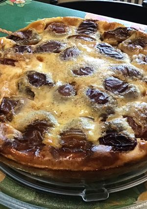 Une photo de Gâteau façon far aux prunes, vanille et manzana