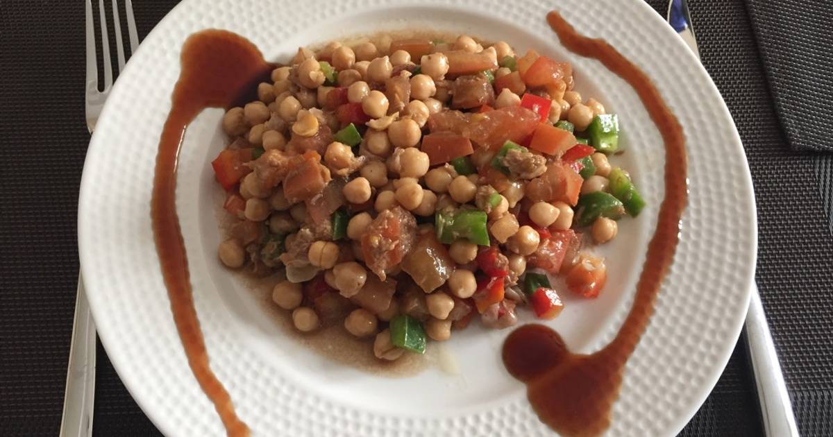 Ensalada fría garbanzos Receta de Sibo0808 Cookpad