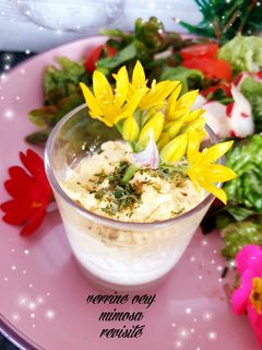 Une photo de Verrines œuf mimosa revisité 😋 #juin