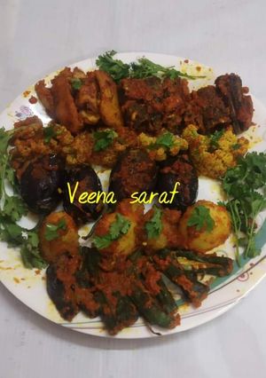 मिक्स वेज तवा फ्राई सब्जी ( mix veg tawa fry sabzi recipe in Hindi रेसिपी मुख्य फोटो