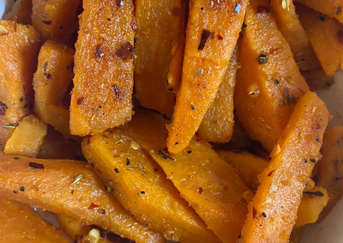 Sweet potato masala fries Recipe by Pardeep kaur - Cookpad