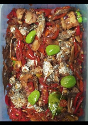 Foto resep Tumis cabai petai ikan asin
