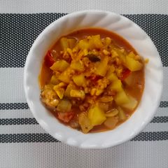 A picture of Lauki/Suraikaai/Bottle gourd peanut masala.