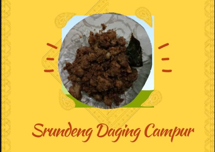 Langkah Mudah untuk Membuat Srundeng Daging Campur (Recook Ibu Ekky), Enak Banget