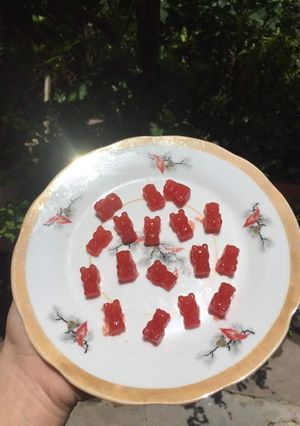 Hình của món Chíp chíp dưa hấu làm từ bột rau câu dẻo 🍉.