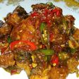 Ikan asin pedas asam manis