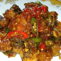 A picture of Ikan asin pedas asam manis.