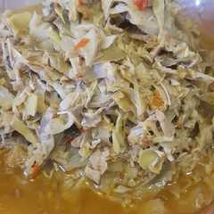 A picture of Oseng kembang jantung pisang.