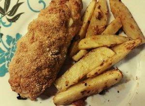 Una foto de Pechuga rellena con papas picantes