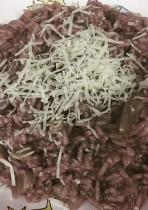 Una foto de Risotto al vino tinto