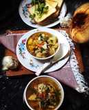 Tender coconut chicken soup