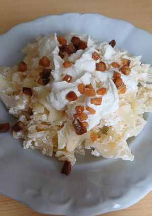 Túrós tészta gyorsan recept fotója