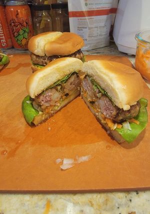 A picture of The Roadhouse Banh Mi Burger.