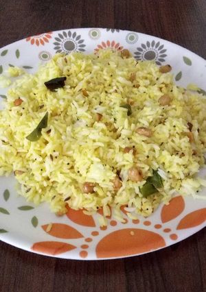 A picture of Raw Mango Rice (Mango pulihora).