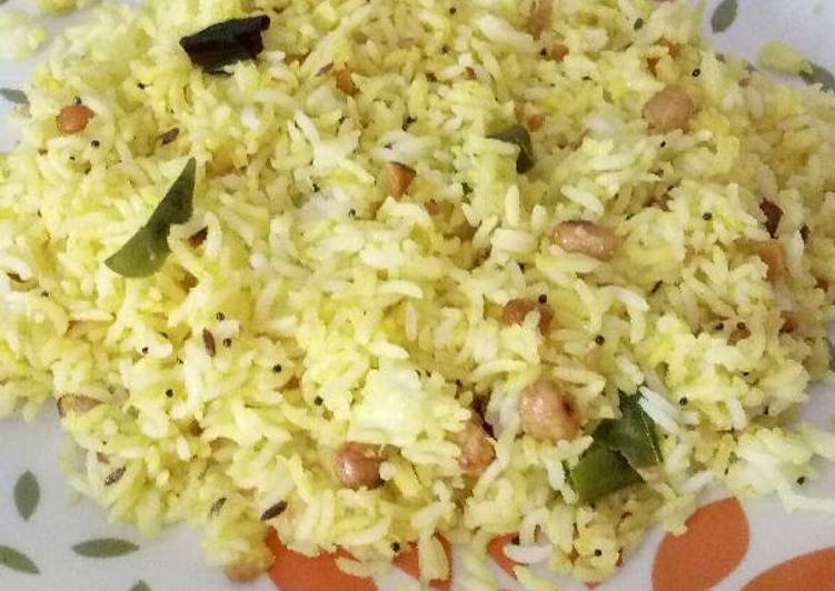Recipe: Delicious Raw Mango Rice (Mango pulihora)