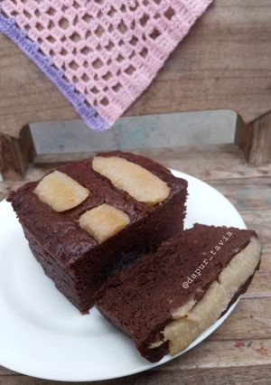 Foto resep Bolu Pisang Cokelat Eggless