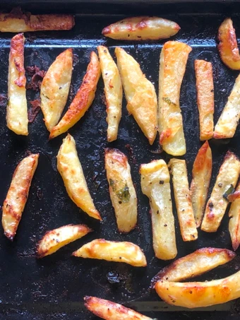 Recipe Indian flavoured Baked potato wedges which Delicious