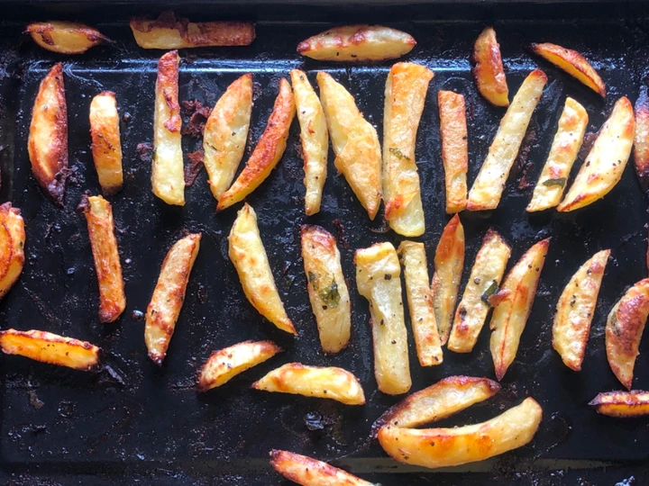 Recipe Indian flavoured Baked potato wedges which Delicious