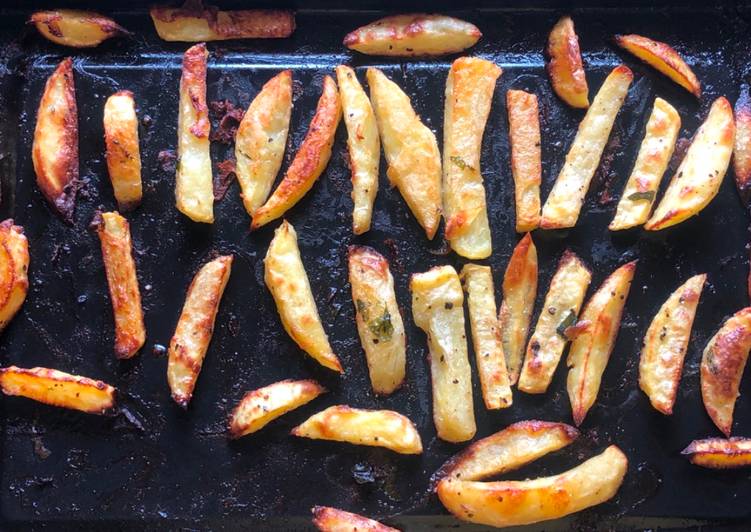 Steps to Make Homemade Indian flavoured Baked potato wedges