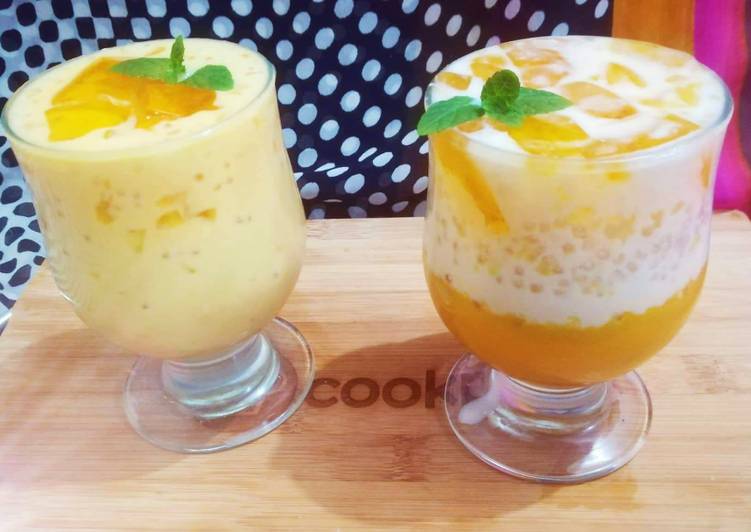 Simple Way to Prepare Ultimate Mango Sago Jelly summer drinks🍹