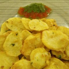 A picture of #Ramadhancontest Crispy Potato(Maru) Bhajia.