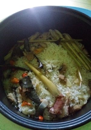 Foto resep Nasi liwet ikan asin telang
